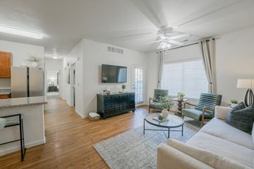 Saratoga Springs apartment for rent - a living room with a couch and a coffee table