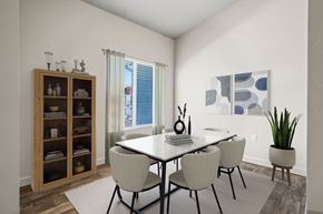 Salt Lake City apartment for rent - A dining room with a table and chairs.