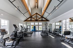 Payson townhouse for rent - A gym with treadmills, exercise bikes, and other equipment.