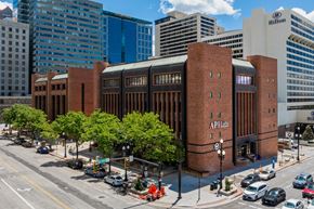 Salt Lake City apartment for rent - A large brick building with the words API labs on the side.