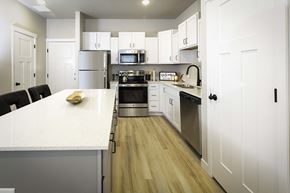 Payson townhouse for rent - kitchen and island seating at VALO at South Haven Farms townhomes in Payson, UT