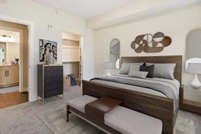 West Haven apartment for rent - A bedroom with a large bed and a dresser.