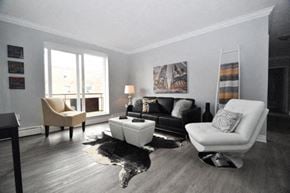 Hamilton apartment for rent - A living room with a black and white color scheme.