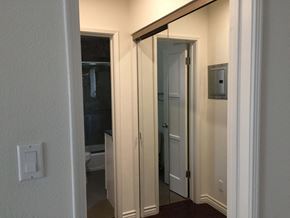 West Hollywood apartment for rent - a view of the bathroom from the living room