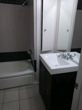 Los Angeles apartment for rent - a bathroom with a sink and a bathtub