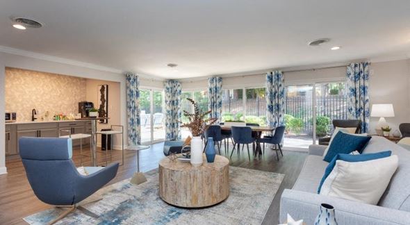 Cary apartment for rent - a living room with a couch and a table