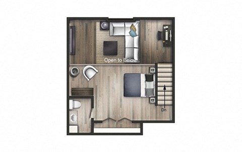 Floor plan for 3 beds, 2 baths, 1335 sqft