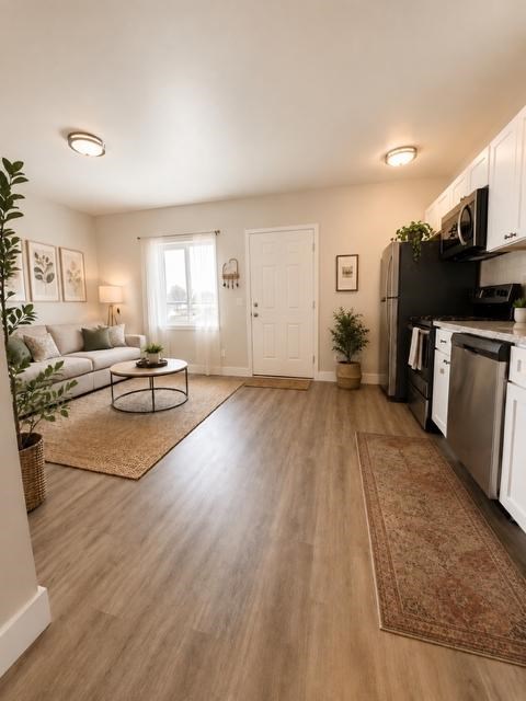 Floor plan for 1 bed, 1 bath, 423 sqft