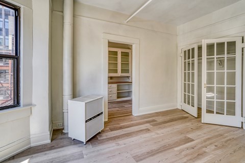 Floor plan for 1 bed, 1 bath, 490 sqft