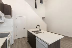 Portland apartment for rent - a kitchen with a sink and a dishwasher