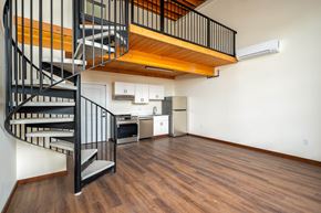 Portland apartment for rent - Spiral staircase at Sandy Rose Lofts, Portland