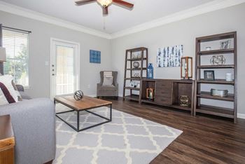 Living room with ceiling fan
