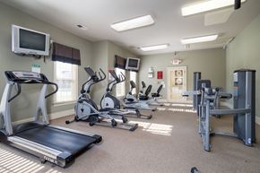 Columbia apartment for rent - a room filled with cardio equipment and a flat screen tv