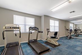 Clearwater apartment for rent - A gym with treadmills and elliptical machines.