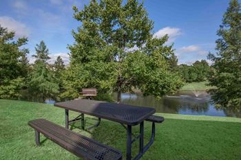 Picnic table in garden