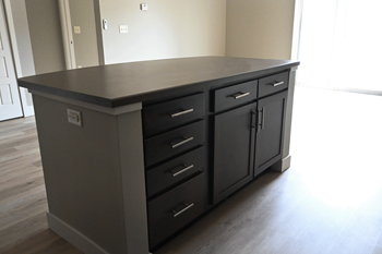 Spacious kitchens featuring islands with seating