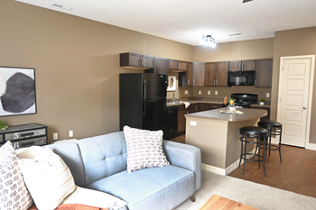 Spacious kitchens featuring islands with seating