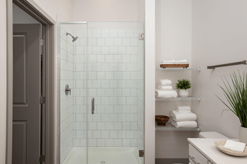 Glass enclosed shower
