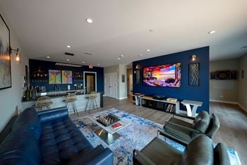 Resident clubroom with kitchen and lounge