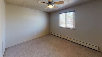 Ceiling fan in bedroom