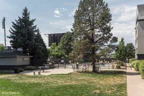 Denver apartment for rent - Lush landscaping around the property at 4600 E Kentucky Ave in Denver, CO