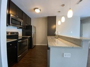 Chicago apartment for rent - Upgraded kitchen with rich wood cabinetry