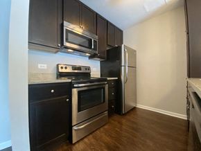 Chicago apartment for rent - Stainless steel appliances with a built in microwave