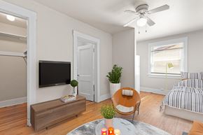 Denver apartment for rent - Bright, functional, and full of charm—this thoughtfully designed studio offers hardwood floors, natural light, and a spacious walk-in closet 1170 N Logan St in Denver, CO