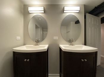 Upscale double sink