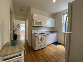Chicago apartment for rent - Spacious kitchen with hardwood floors