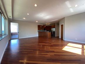 Chicago apartment for rent - Spacious living area with hardwood floors