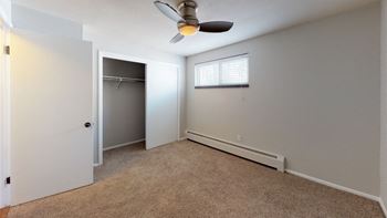 Ceiling fan in bedroom
