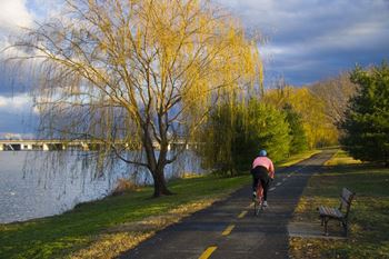 Directly on mt. Vernon paved bike/hike trail