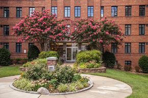 Silver Spring townhouse for rent - A red brick building with a tree in front of it.