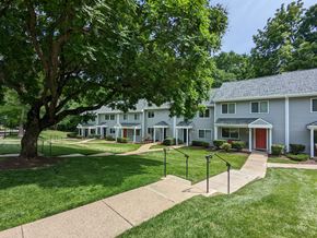 Gaithersburg townhouse for rent - A tree in front of a white house.
