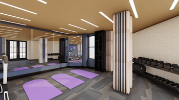 Updated fitness center with dedicated cardio, strength and flexible workout areas coming soon