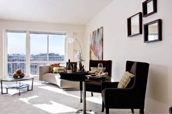 Floor-to-ceiling windows offer stunning views and plenty of natural light