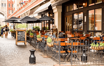 Moments from the shops and entertainment of bethesda row