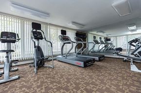 Euclid apartment for rent - the gym is equipped with a variety of exercise equipment