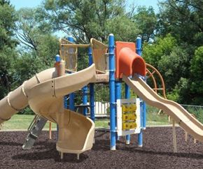 Bedford Heights apartment for rent - a playground with a slide and other toys
