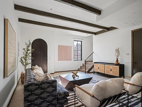 Floor plan for 1 bed, 1.5 baths, 1031 sqft