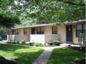 Newburgh apartment for rent - A small building with a fence in front of it.
