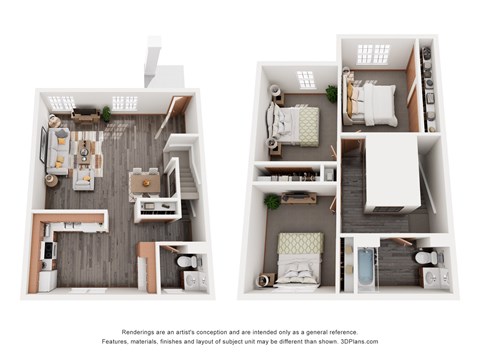 Floor plan for 3 beds, 1.5 baths, 1315 sqft