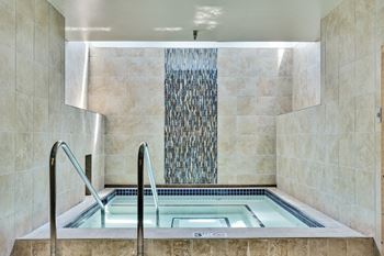 A large jacuzzi tub 