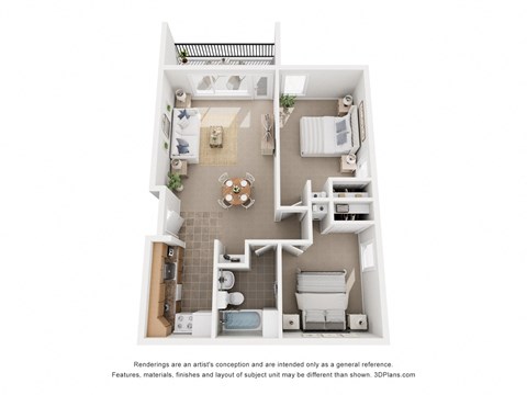 Floor plan for 2 beds, 1 bath, 780 sqft