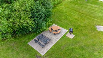 Patio and fireplace