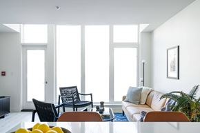 Winnipeg apartment for rent - A living room with a couch, chair, and table.