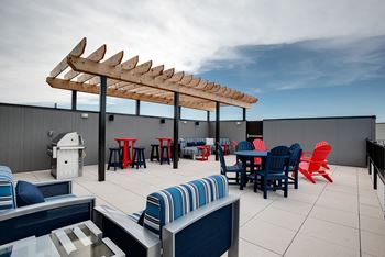 Rooftop terrace seating