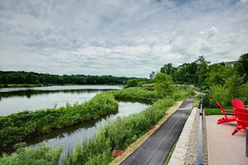 Lake with lush natural surrounding