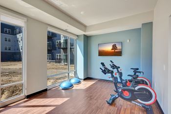 State-of-the art fitness center with yoga studio